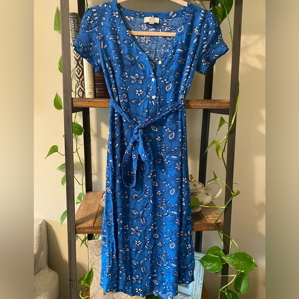 Blue Loft Tie Dress Size:xxsp
